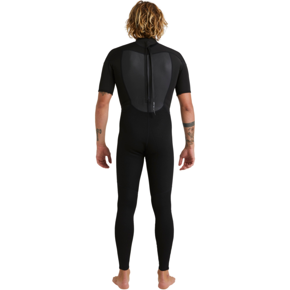 2026 Quiksilver Männer Prologue 2/2mm Kurzämelig Rückenreißverschluss Neoprenanzug EQYW303026 - Black